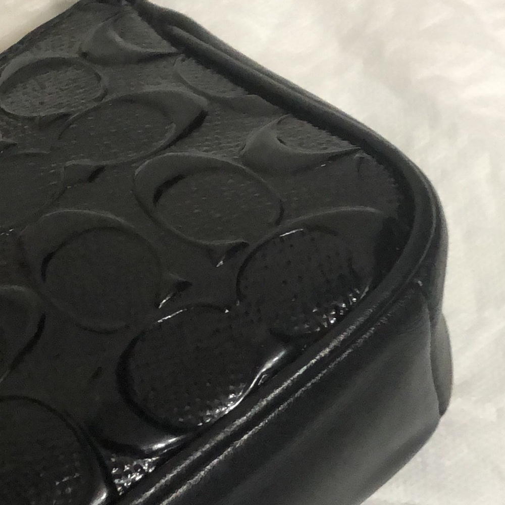 Coach Black Patent Leather Chain Wristlet - Picture 6 of 9